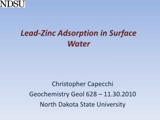 Lead-Zinc Adsorption in Surface Water