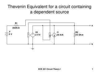 Thevenin Equivalent for a circuit containing a dependent source