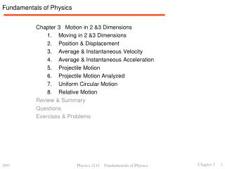 Fundamentals of Physics