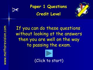Paper 1 Questions Credit Level