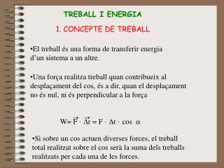 TREBALL I ENERGIA