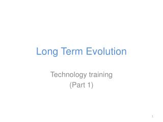 Long Term Evolution