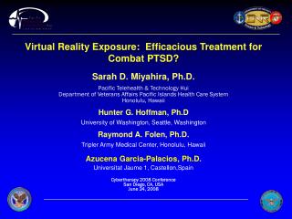 Virtual Reality Exposure: Efficacious Treatment for Combat PTSD?