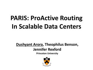 PARIS: ProActive Routing In Scalable Data Centers