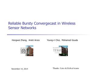 Reliable Bursty Convergecast in Wireless Sensor Networks