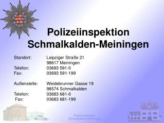 Polizeiinspektion Schmalkalden-Meiningen