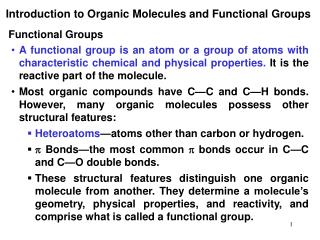 Functional Groups