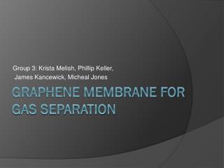 Graphene Membrane for Gas Separation