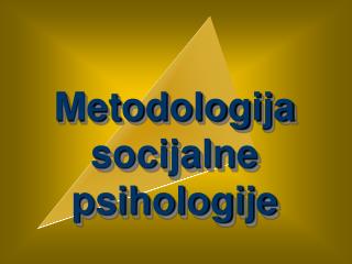 Metodologija socijalne psihologije