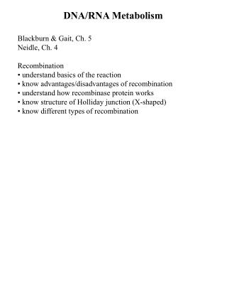 DNA/RNA Metabolism