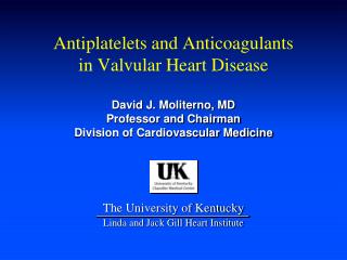 Antiplatelets and Anticoagulants in Valvular Heart Disease