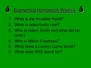 Economics Homework Week 4