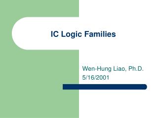 IC Logic Families