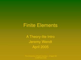 Finite Elements