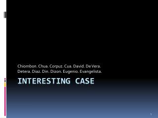 Interesting case