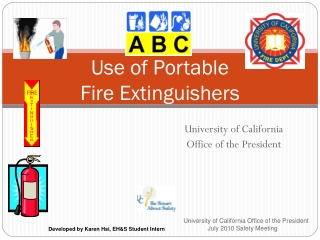 Use of Portable Fire Extinguishers