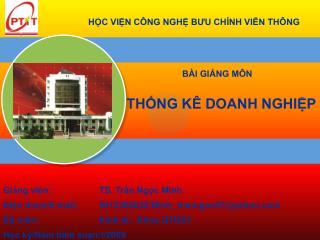 Chương 7: Một số vấn đề chung về thống kê doanh nghiệp