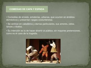 COMEDIAS DE CAPA Y ESPADA