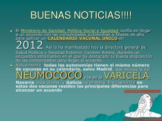 BUENAS NOTICIAS!!!!