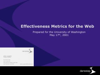 Effectiveness Metrics for the Web