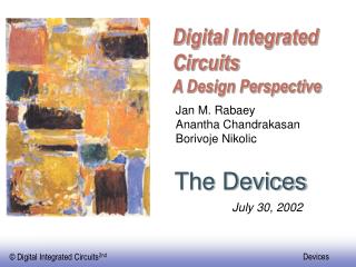 Digital Integrated Circuits A Design Perspective