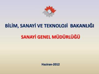 SANAYİ GENEL MÜDÜRLÜĞÜ Haziran-2012