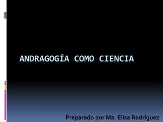 Andragogía como ciencia