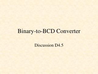 Binary-to-BCD Converter