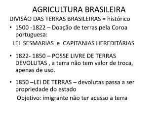 AGRICULTURA BRASILEIRA