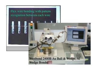 Flex wire bonding with pattern recognition between each wire