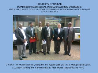 Mr. Brisset signs the visitors book at the Chairman, Mech &amp; Manuf Eng. office