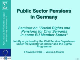 Public Sector Pensions in Germany