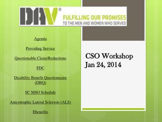 CSO Workshop Jan 24, 2014