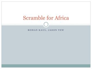 Scramble for Africa