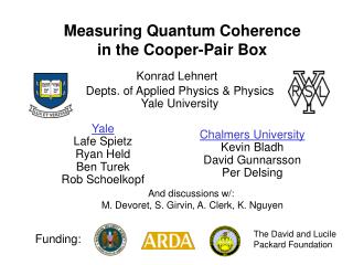 Measuring Quantum Coherence in the Cooper-Pair Box