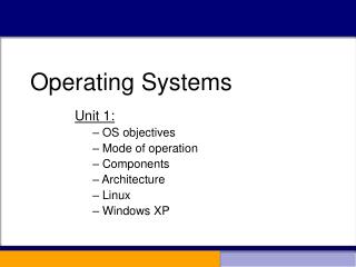 Operating Systems