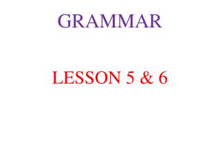GRAMMAR