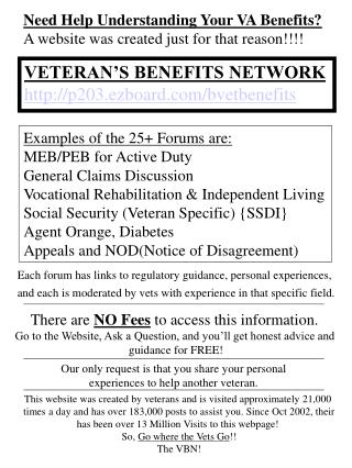 Need Help Understanding Your VA Benefits? A website was created just for that reason!!!!