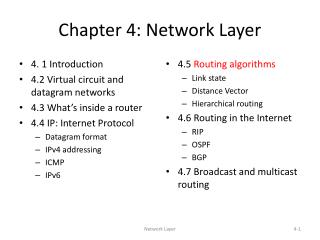 Chapter 4: Network Layer