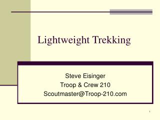 Lightweight Trekking