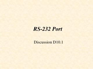 RS-232 Port