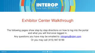 Exhibitor Center Walkthrough