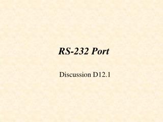 RS-232 Port