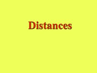 Distances