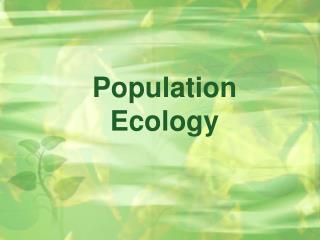 Population Ecology