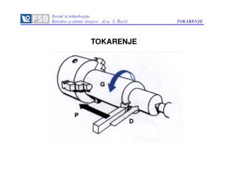 Zavod za tehnologiju, Katedra za alatne strojeve : dr.sc. S. Škorić		 TOKARENJE