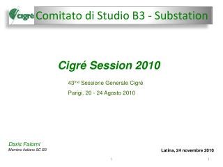 Comitato di Studio B3 - Substation