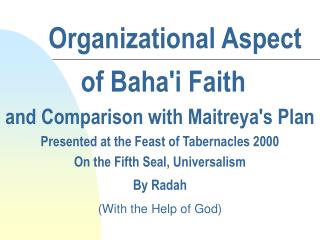 Organizational Aspect