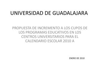 UNIVERSIDAD DE GUADALAJARA