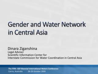 Gender and Water Network in Central Asia